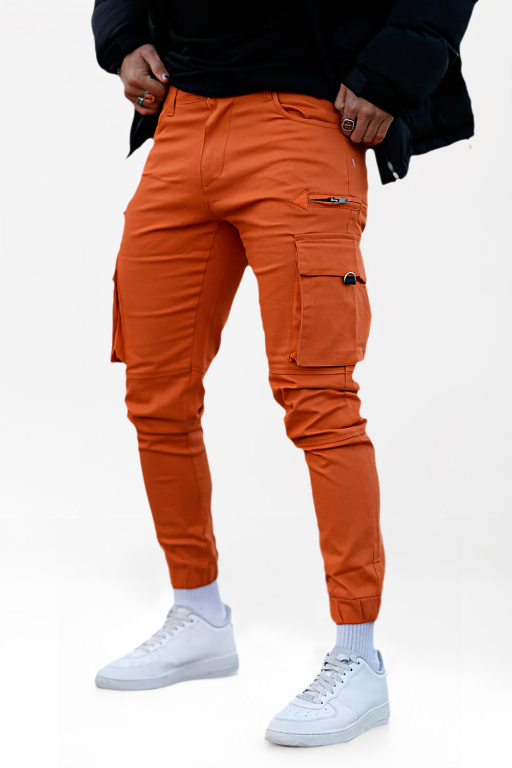 Orders pantalon cargo homme orange