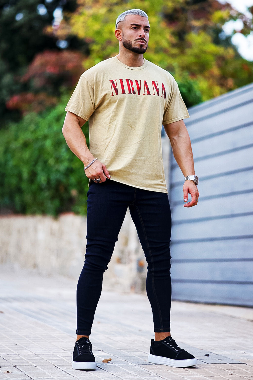 men's stacked skinny jeans