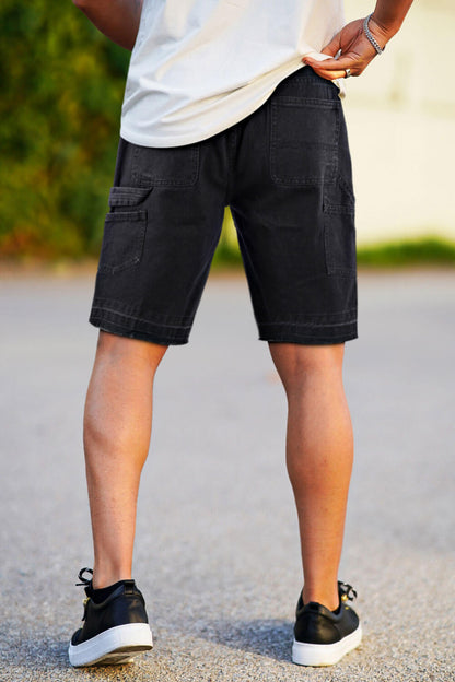 Men's Black Jean Short - Pocket