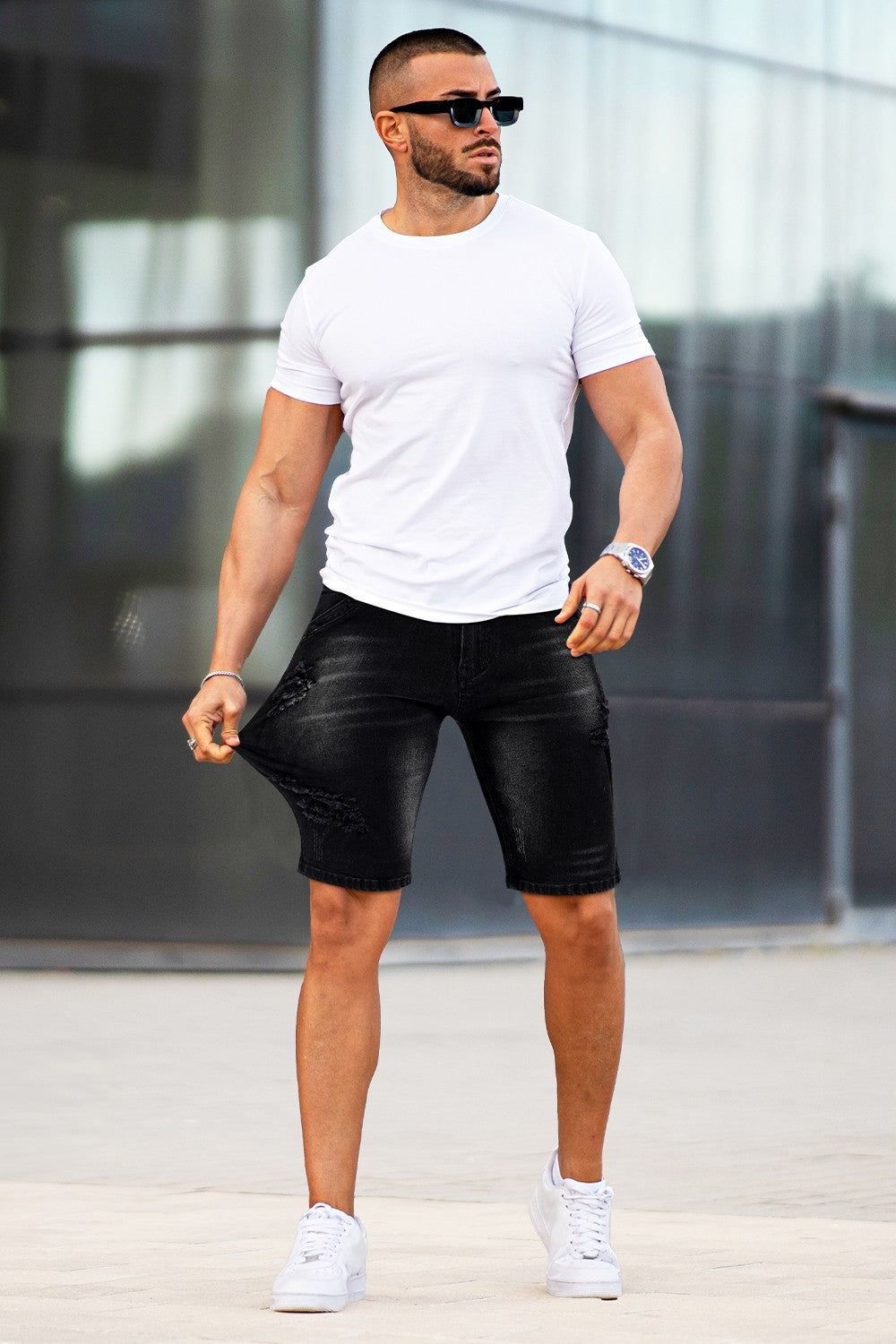 Men's Black Jean Short - Flexibility (Presale)