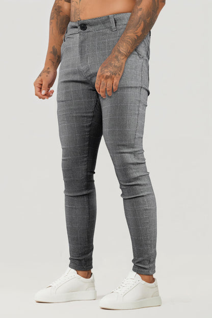 Men's Grey Skinny Pant - Lattice