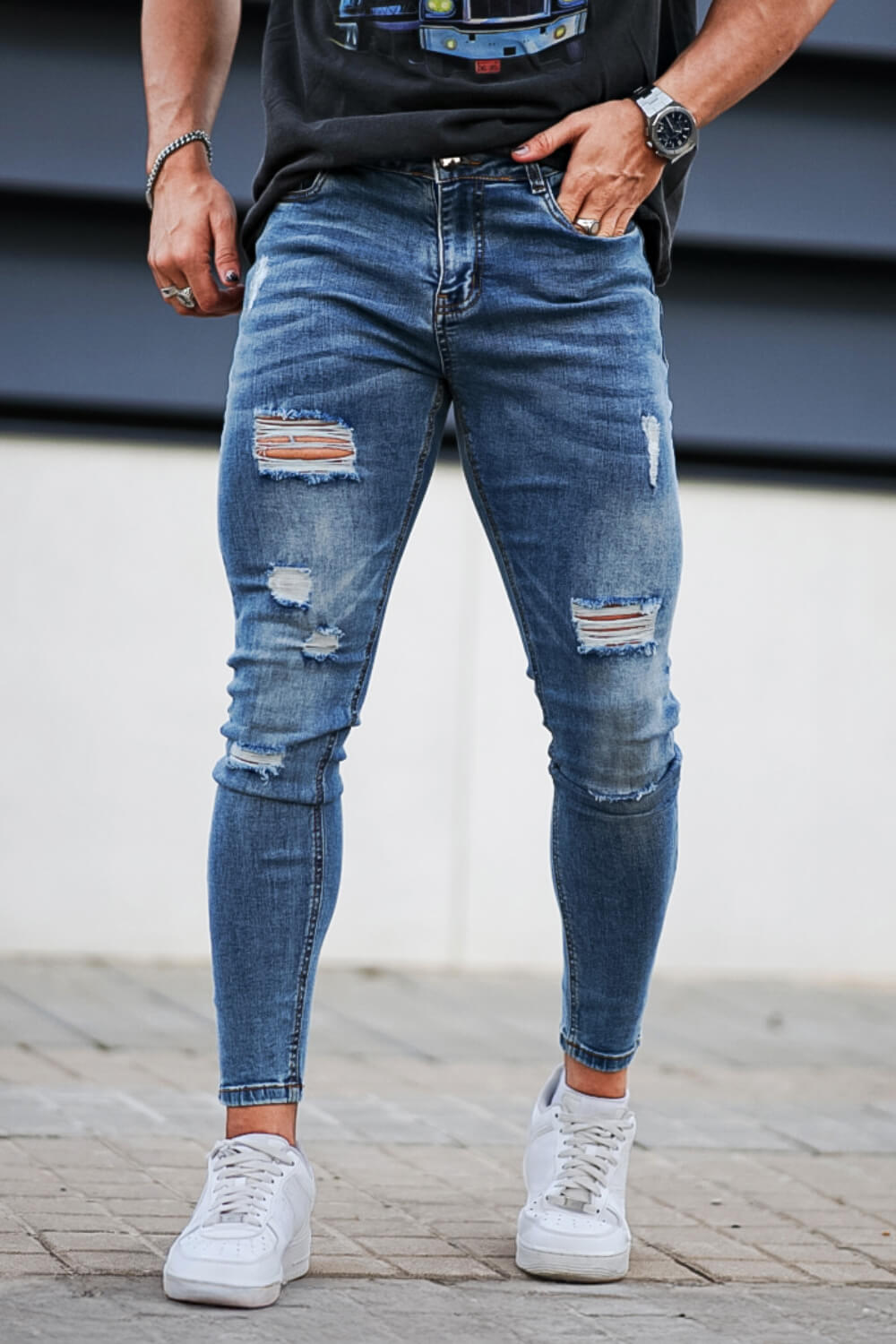 Men‘s Blue Skinny Jean - Ripped