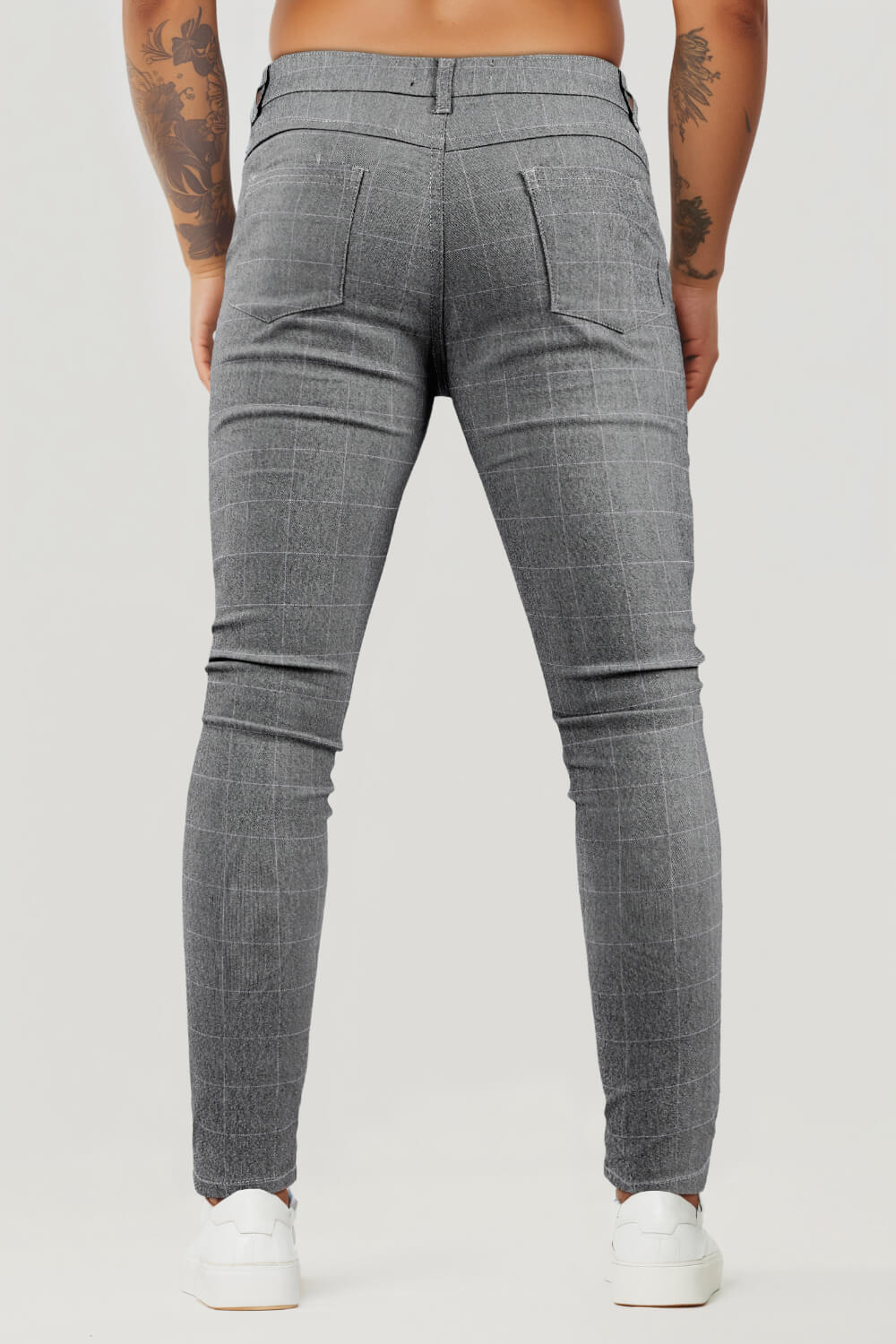 Men's Grey Skinny Pant - Lattice