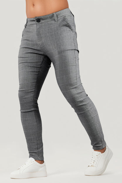 Men's Grey Skinny Pant - Lattice