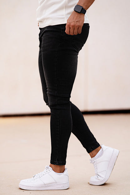 Men Stretch Skinny Jean - Black