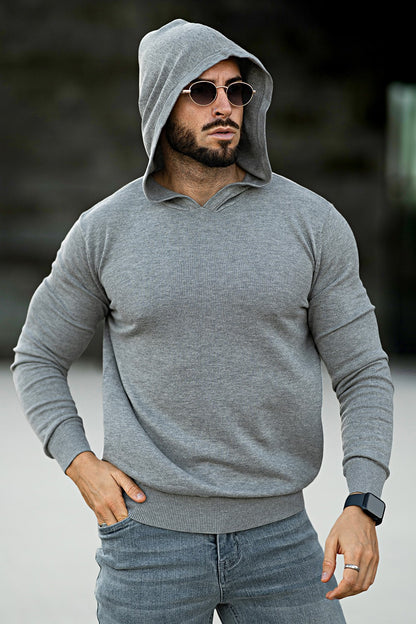 Men's Stylish Grey Hoodie