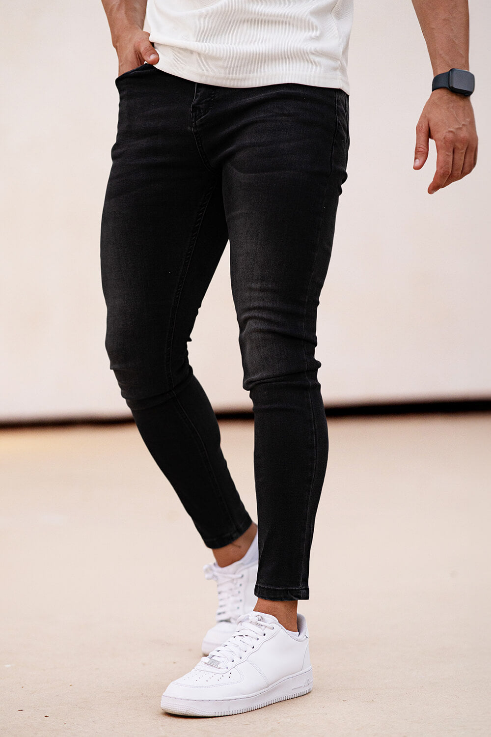 Men Stretch Skinny Jean - Black