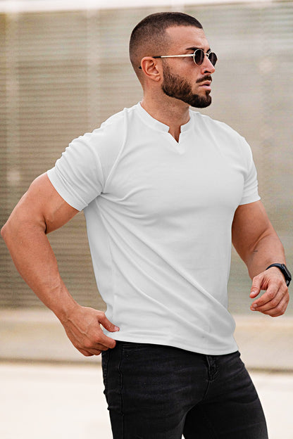 Men's V-Neck T-Shirt - White