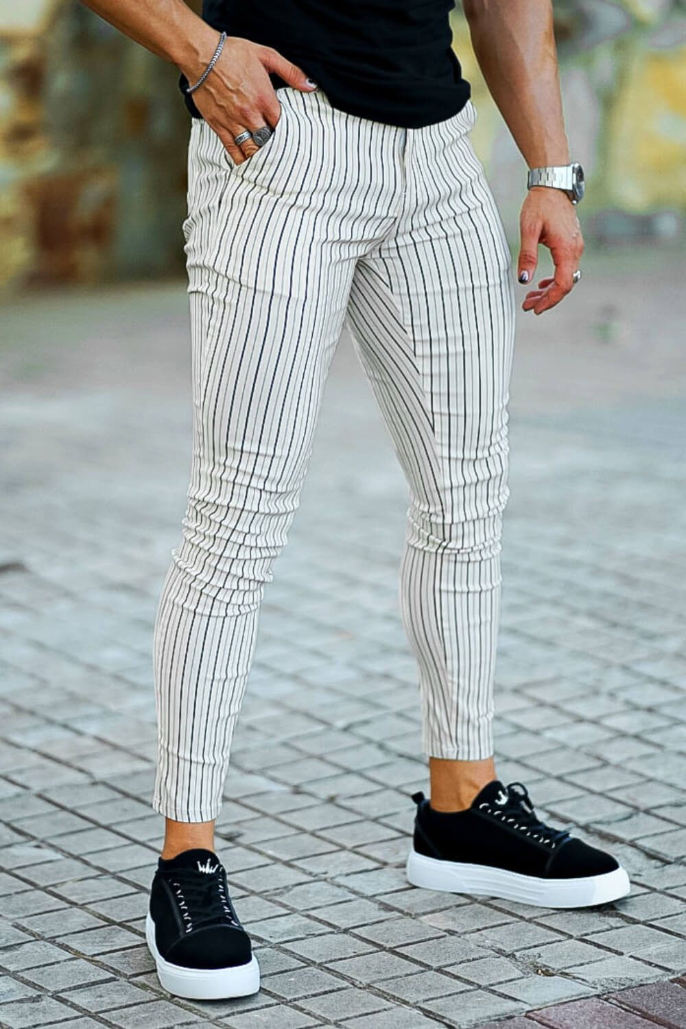 Mens Skinny Pant - Stripe