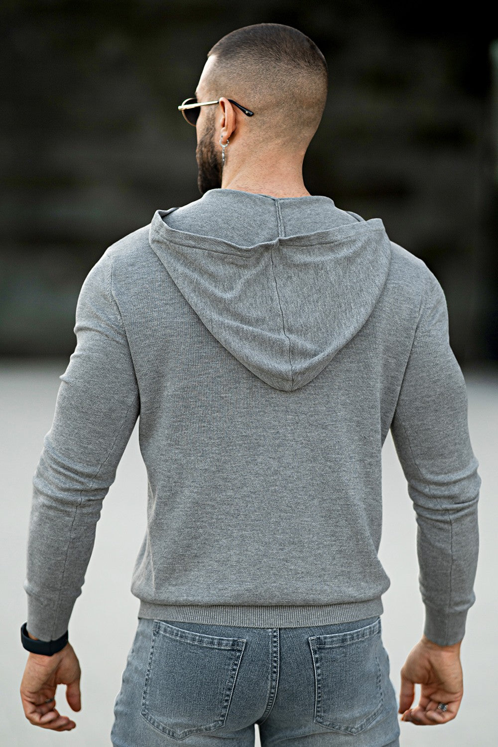 Men's Stylish Grey Hoodie