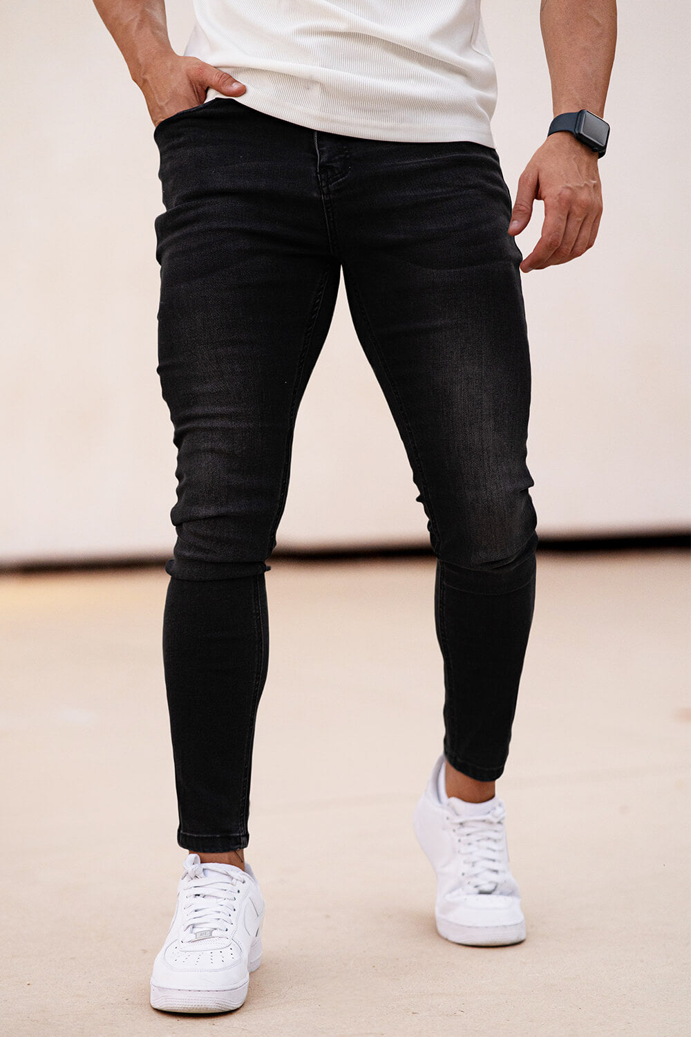 Men Stretch Skinny Jean - Black