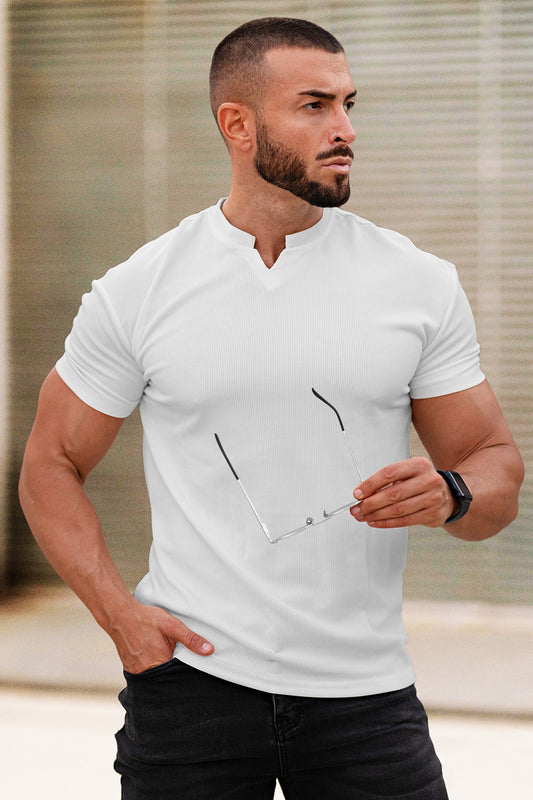 Men's V-Neck T-Shirt - White