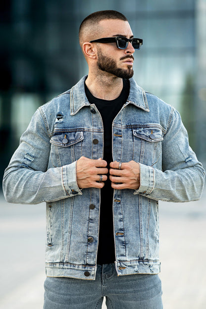 Men's Stylish Denim Jacket (Presale)