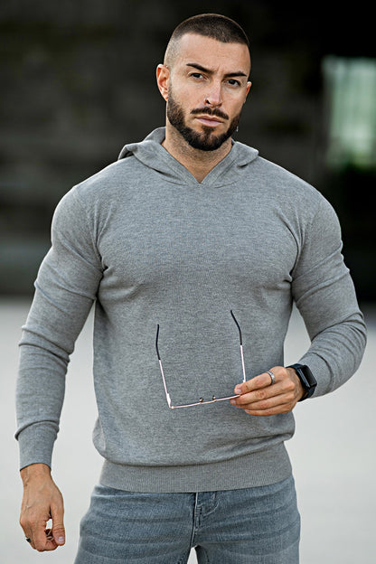 Men's Stylish Grey Hoodie