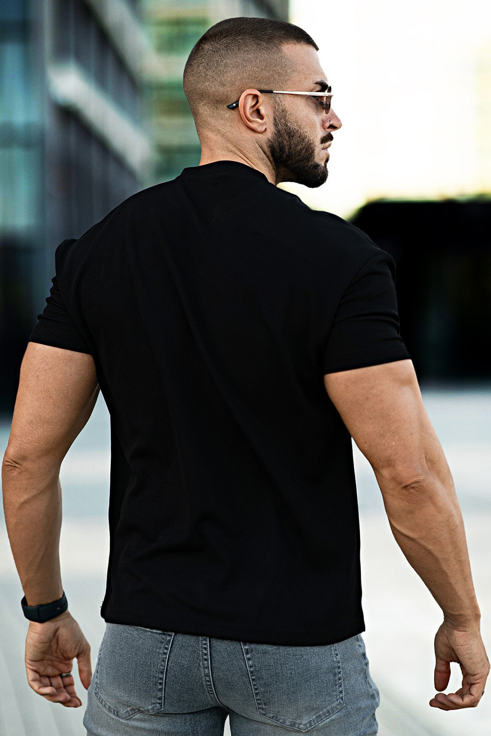 Men's V-Neck T-Shirt - Black