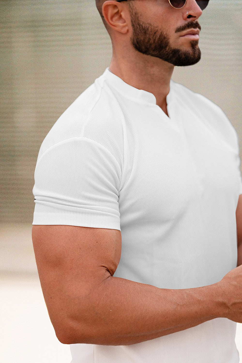 Men's V-Neck T-Shirt - White