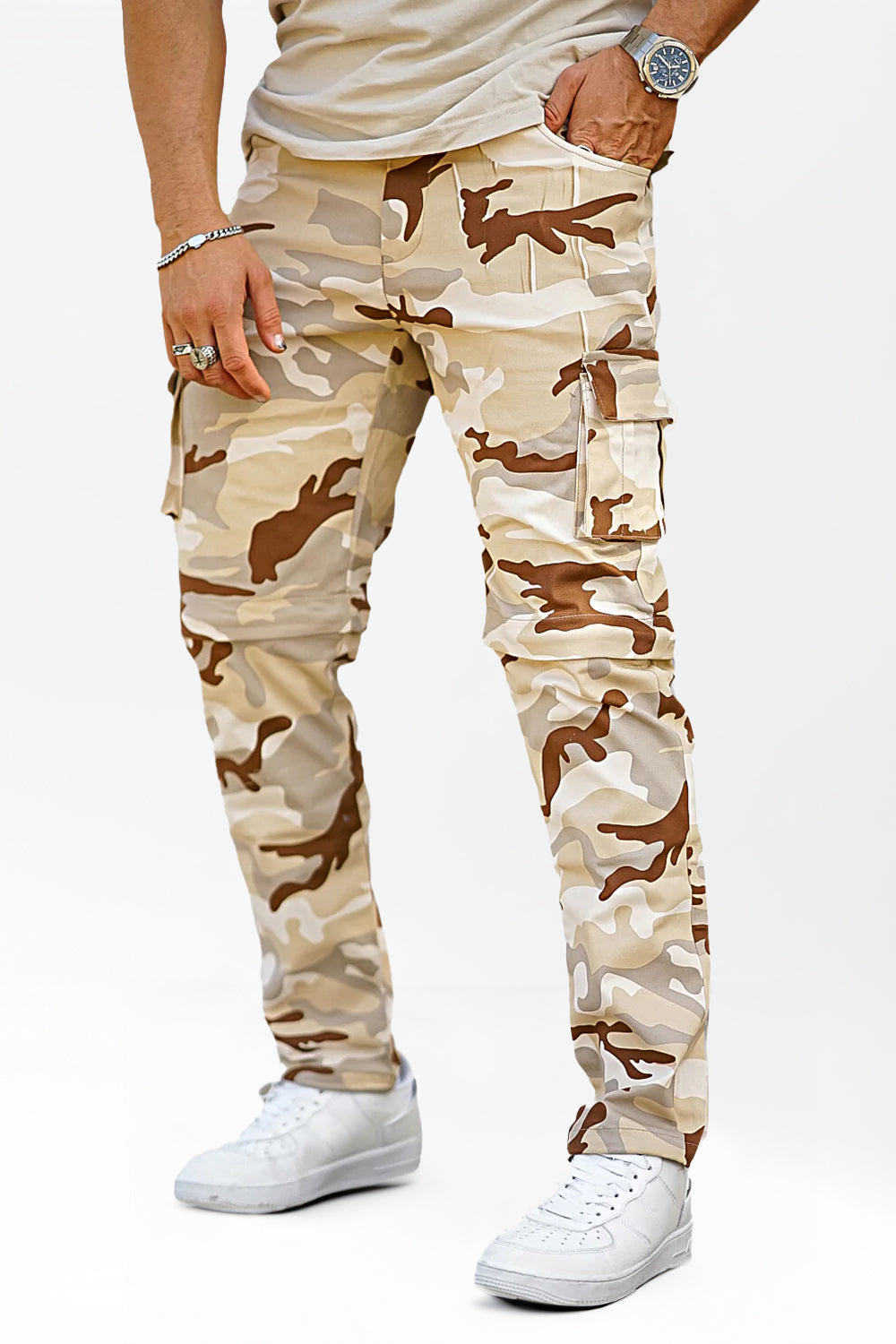 Men's Camouflage Cargo Pant - Khaki