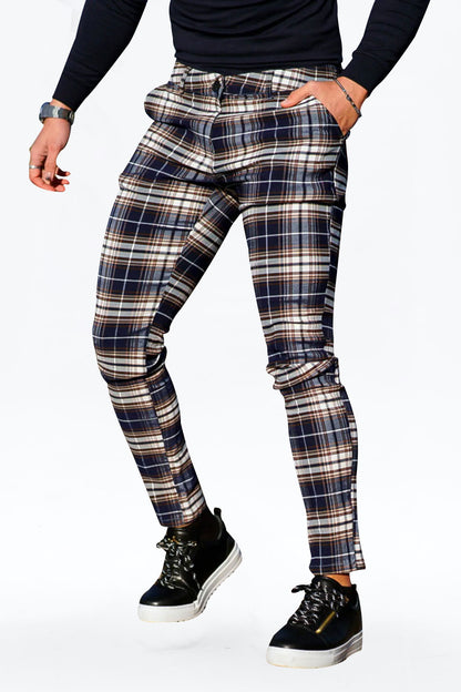 checkered chino pants