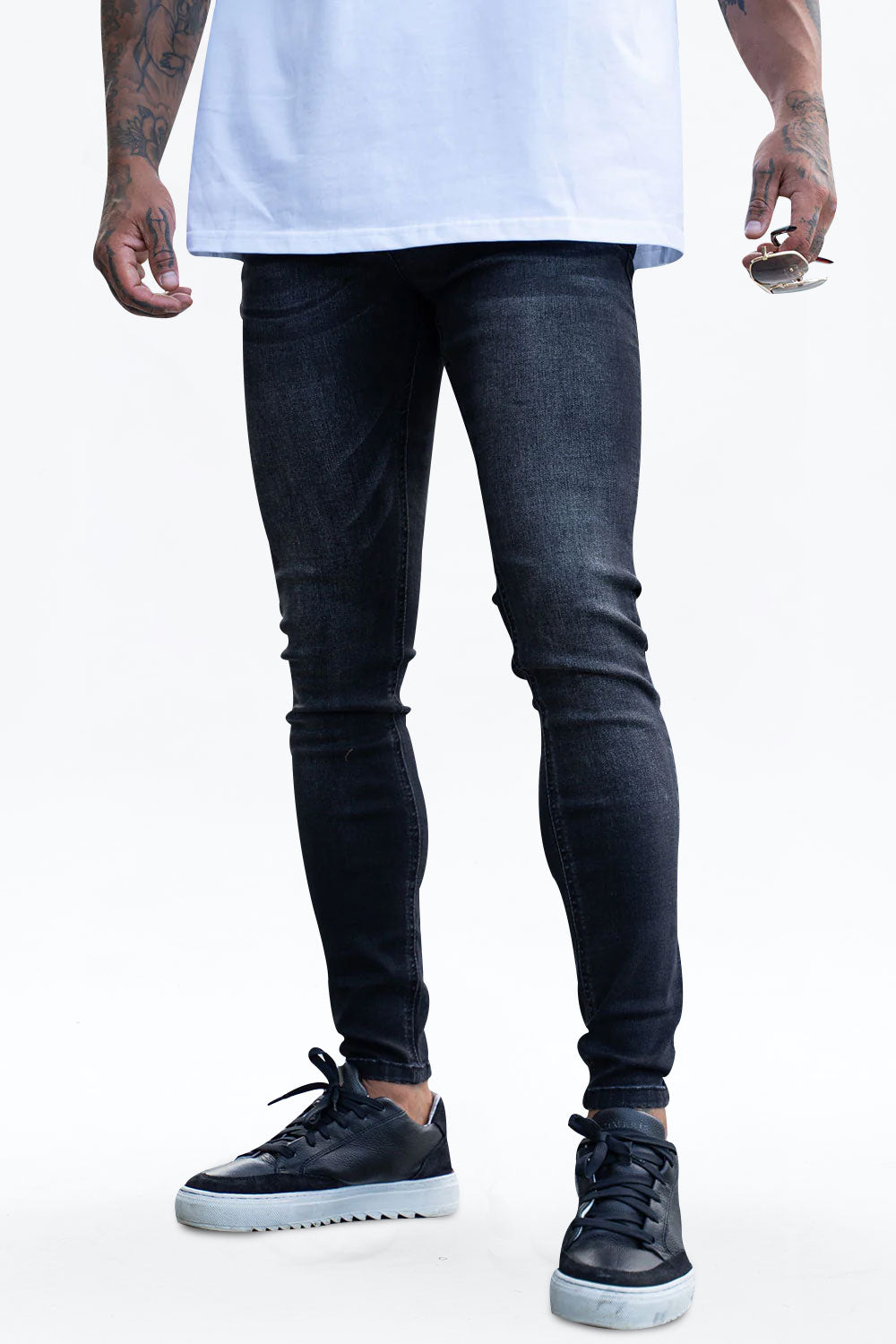 men's black skinny jeans