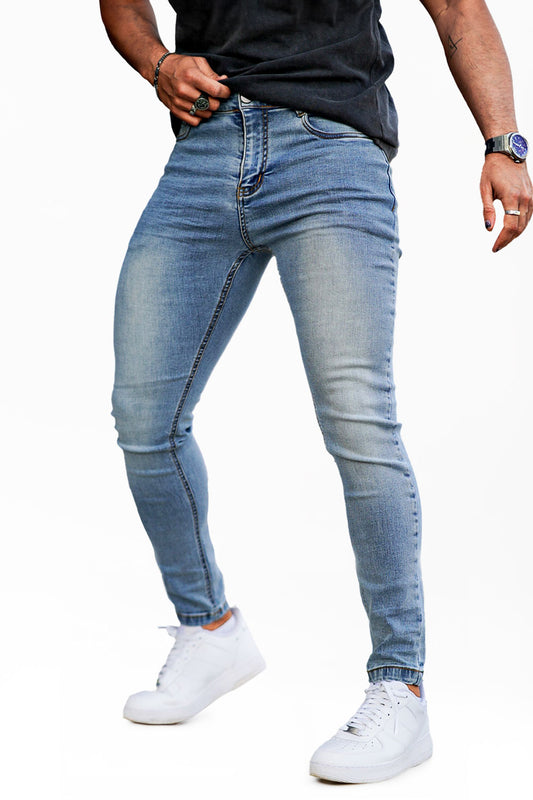 Men's Light Wash Skinny Jean - Blue