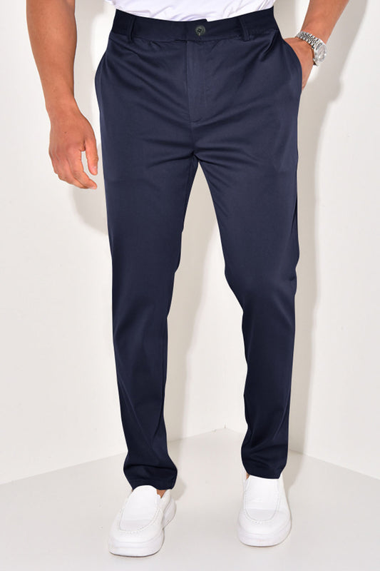 Men's Relaxed Fit Skinny Pant - Navy Blue