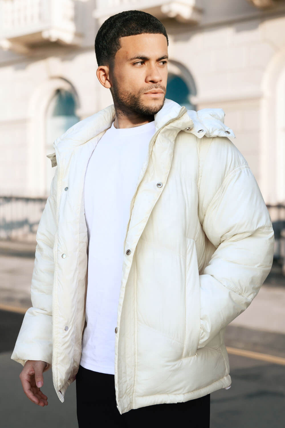 Men's Down Coat - White