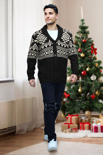 Men's Shawl Collar Cardigan Sweater