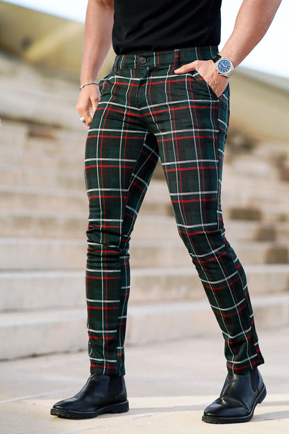 men's plaid dress pants