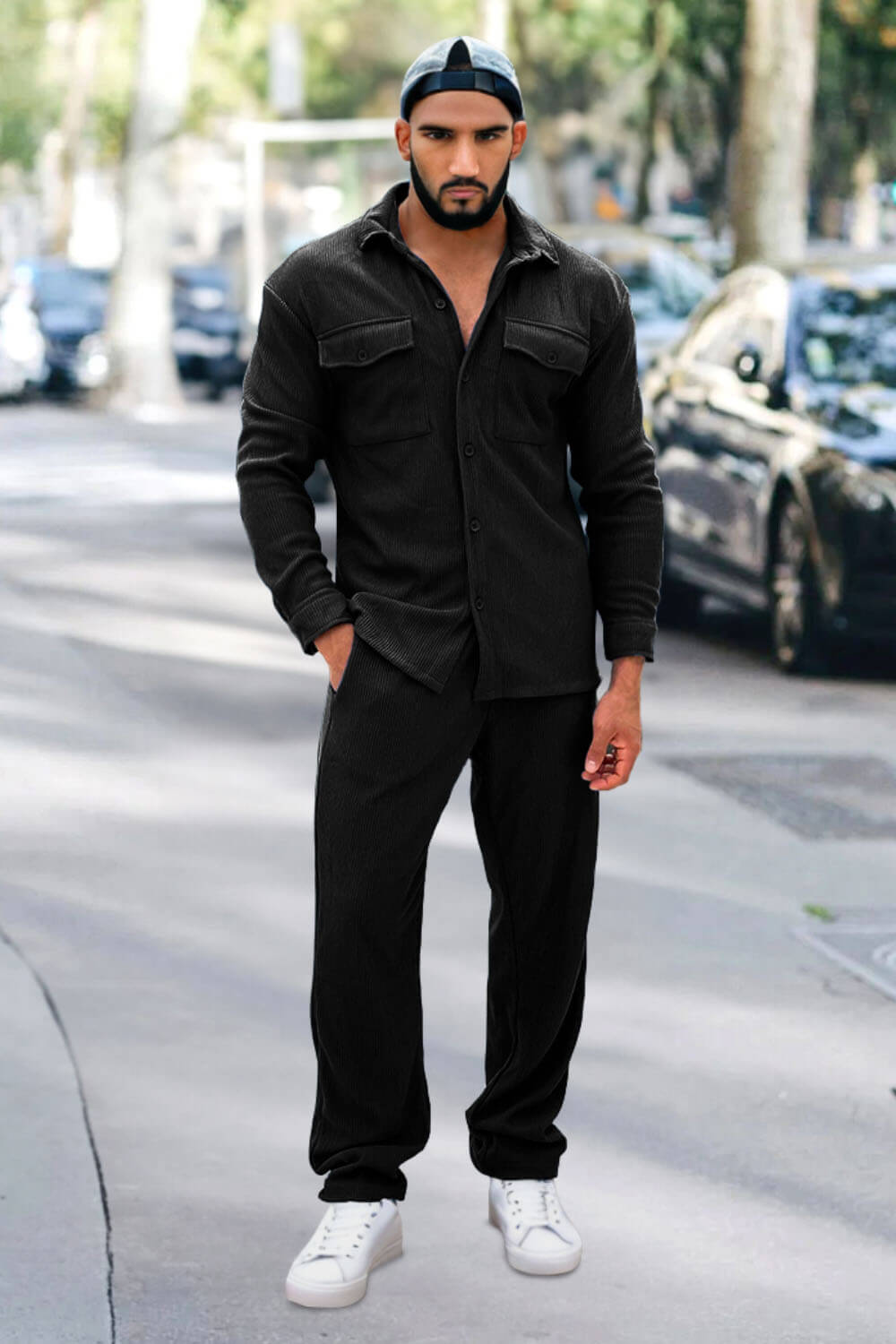 Men's Shirt Style Set - Black