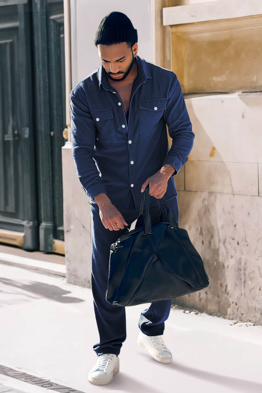 Men's Shirt Style Set - Dark Blue