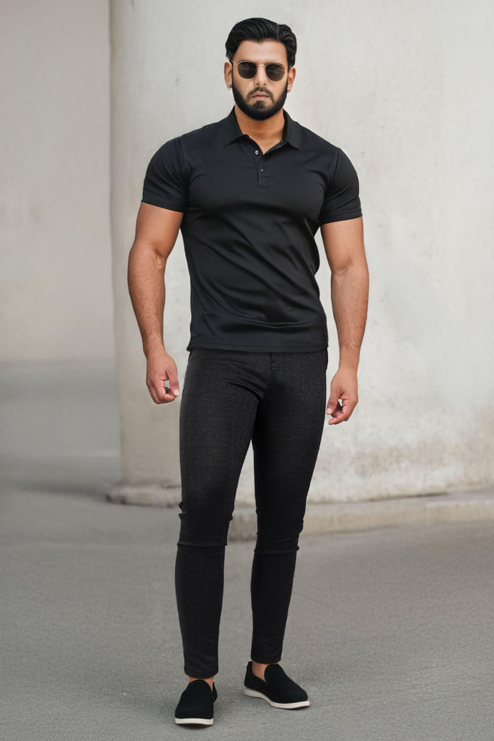 Mens Casual Black Trouser - High Elasticity