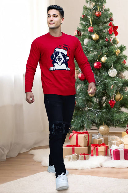 Warm Sweater For Men - Round Neck & Red