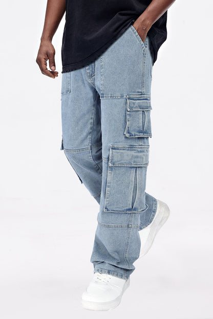 Men's Straight Jean - Blue & Pocket