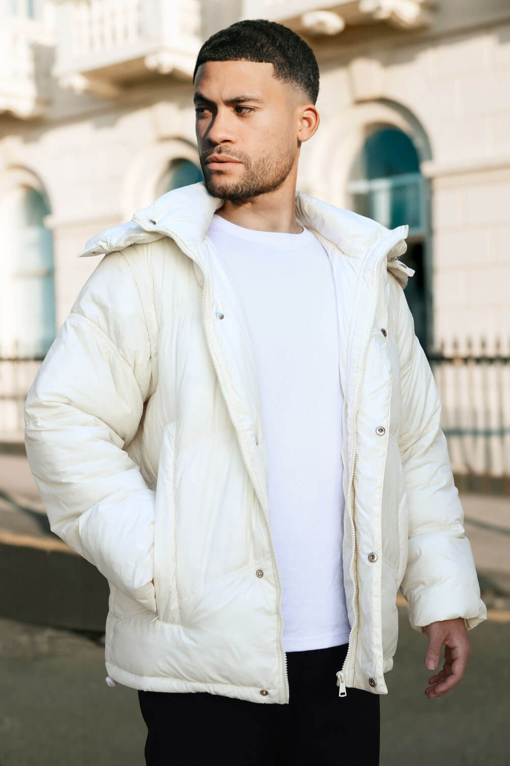 Men's Down Coat - White