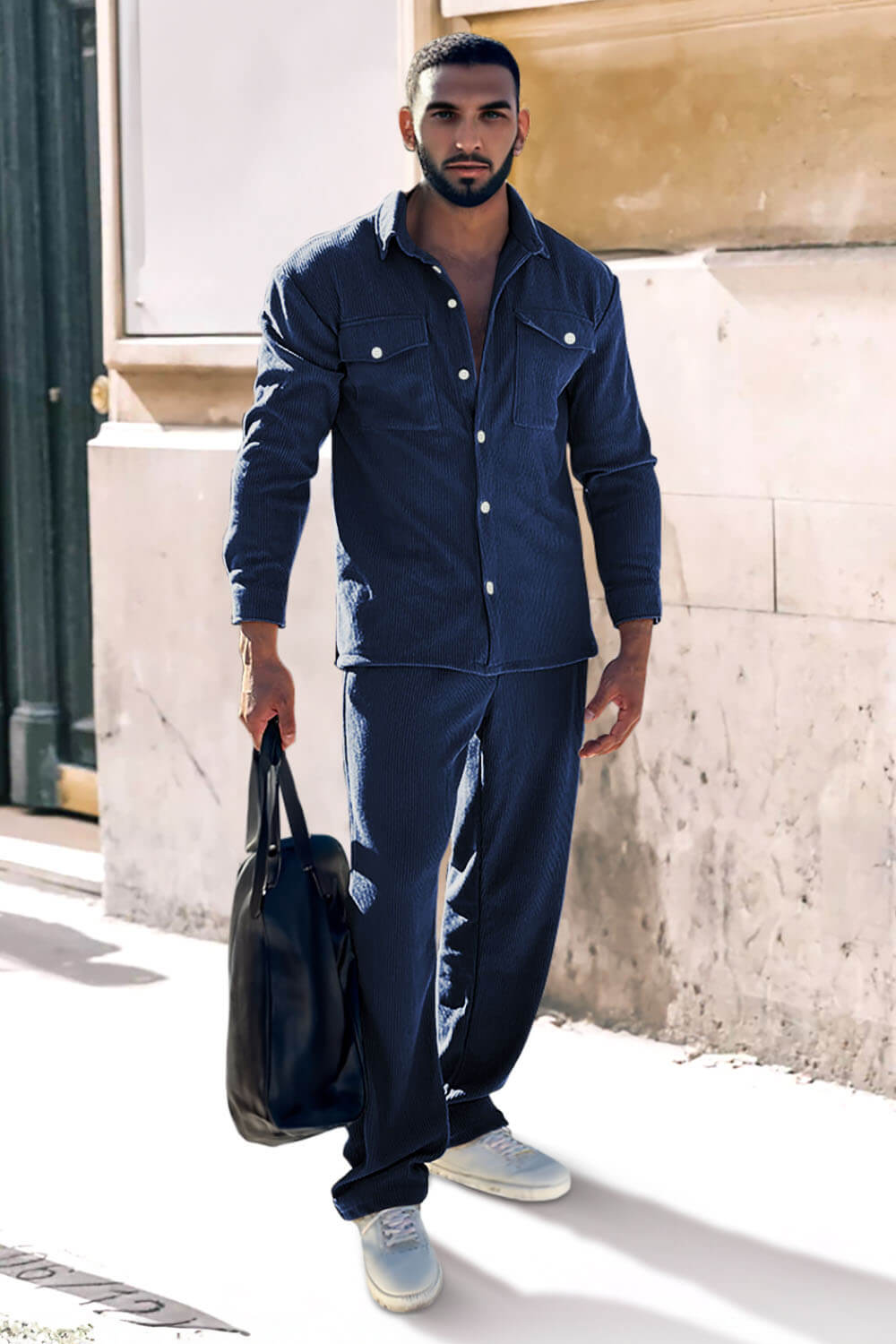 Men's Shirt Style Set - Dark Blue