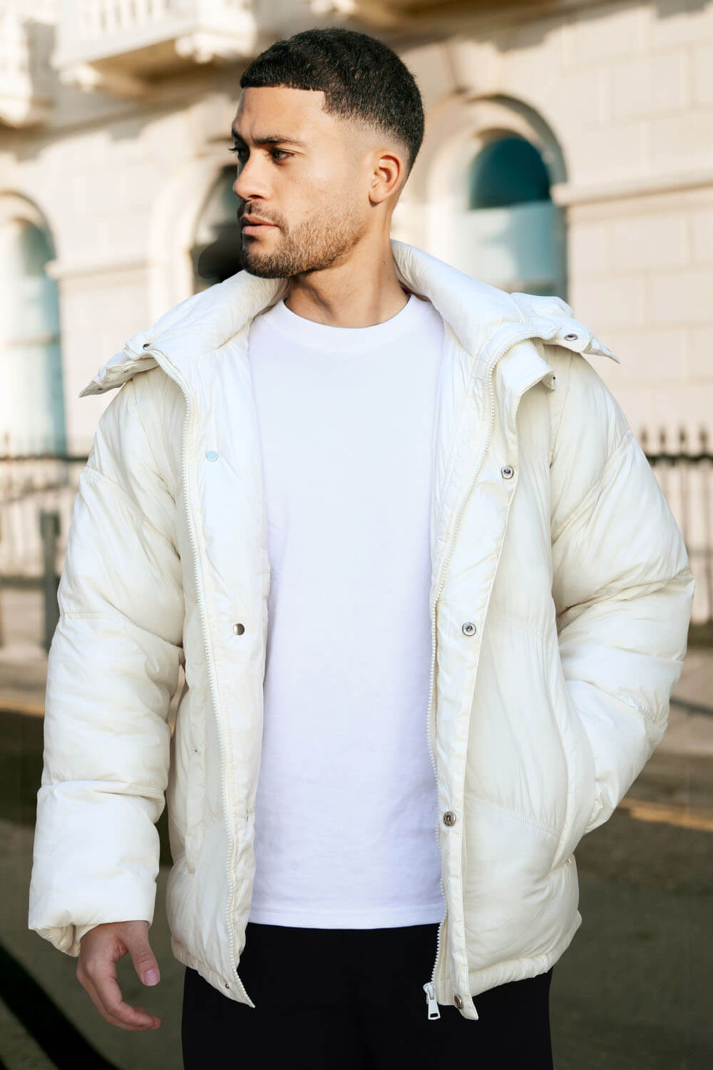 Men's Down Coat - White