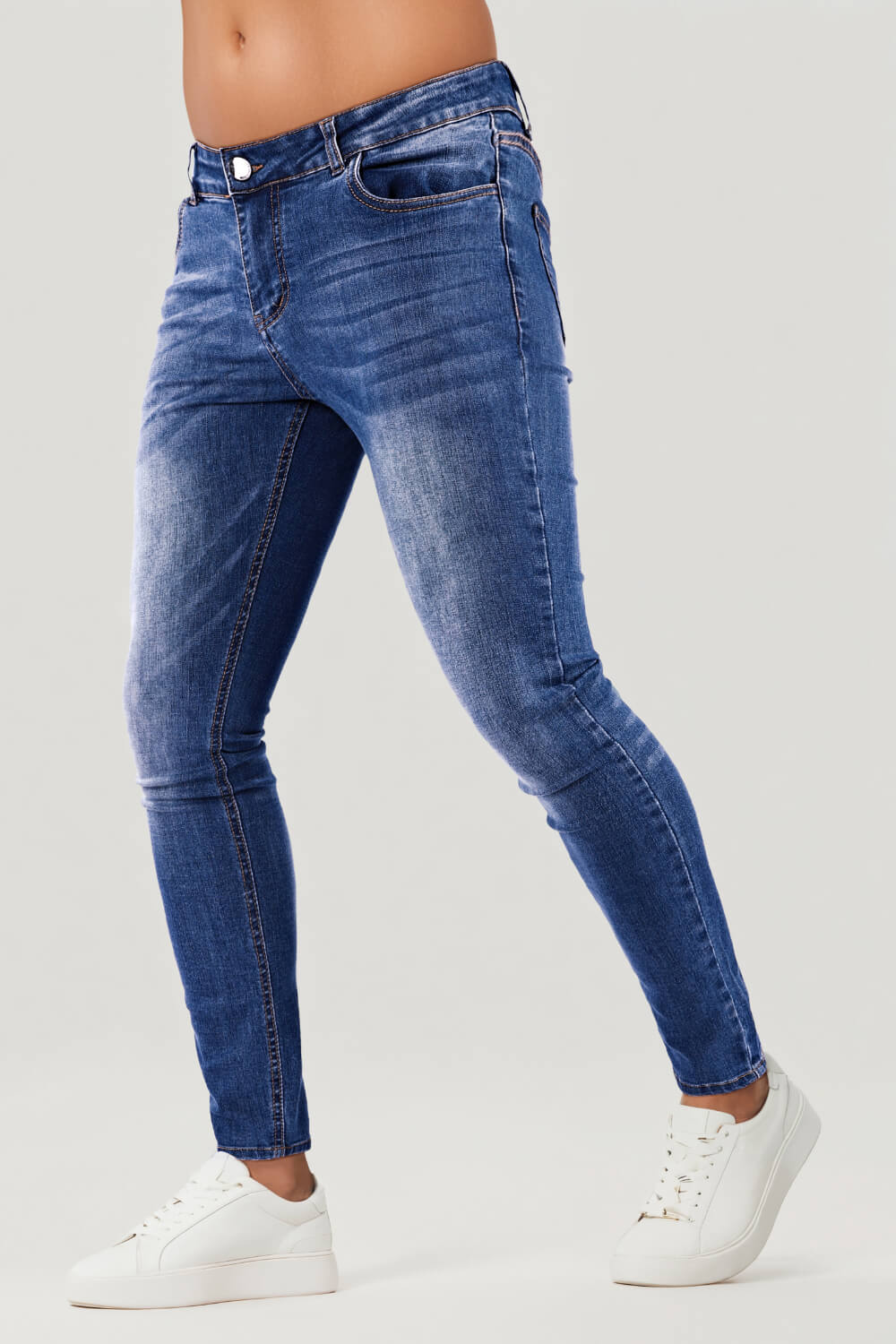 JEANS SUPER SKINNY FIT HOMBRE AZUL