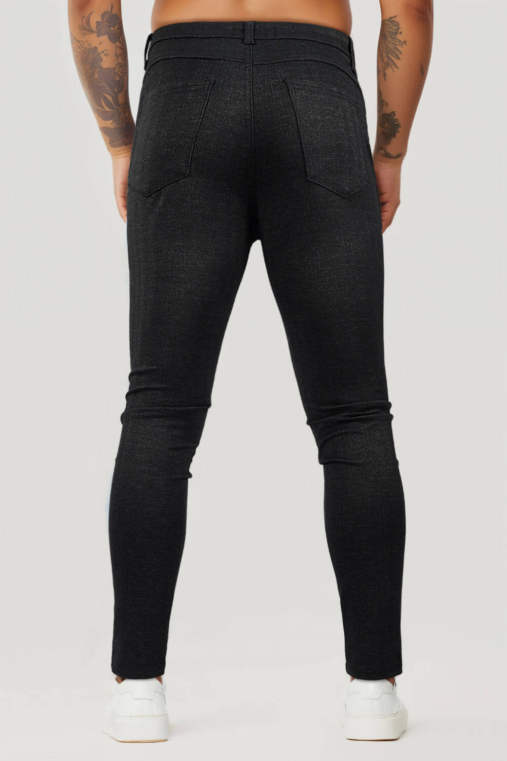 Mens Casual Black Trouser - High Elasticity