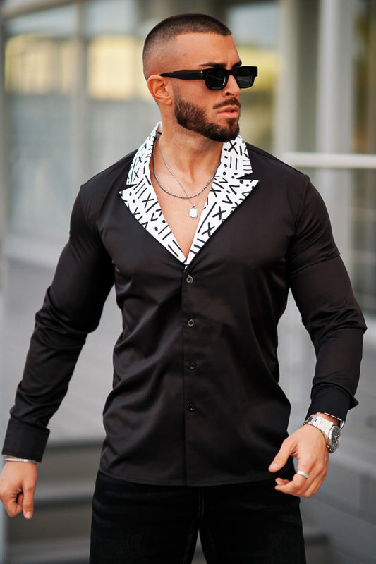 Men's Long Sleeve Shirt - Black