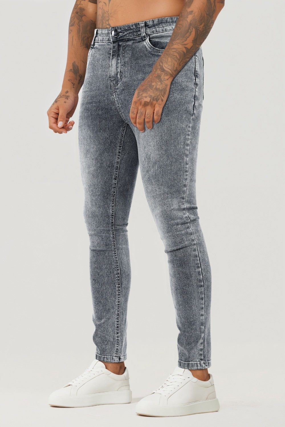 Gingtto Relaxed Skinny Jeans - Hellblau (Vorverkauf)