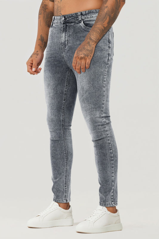 Jeans skinny elasticizzati da uomo - Azzurro