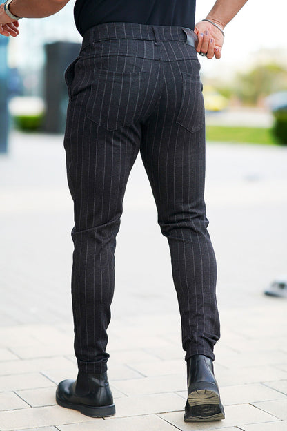 Best Chino pants - Black & Vertical Stripe