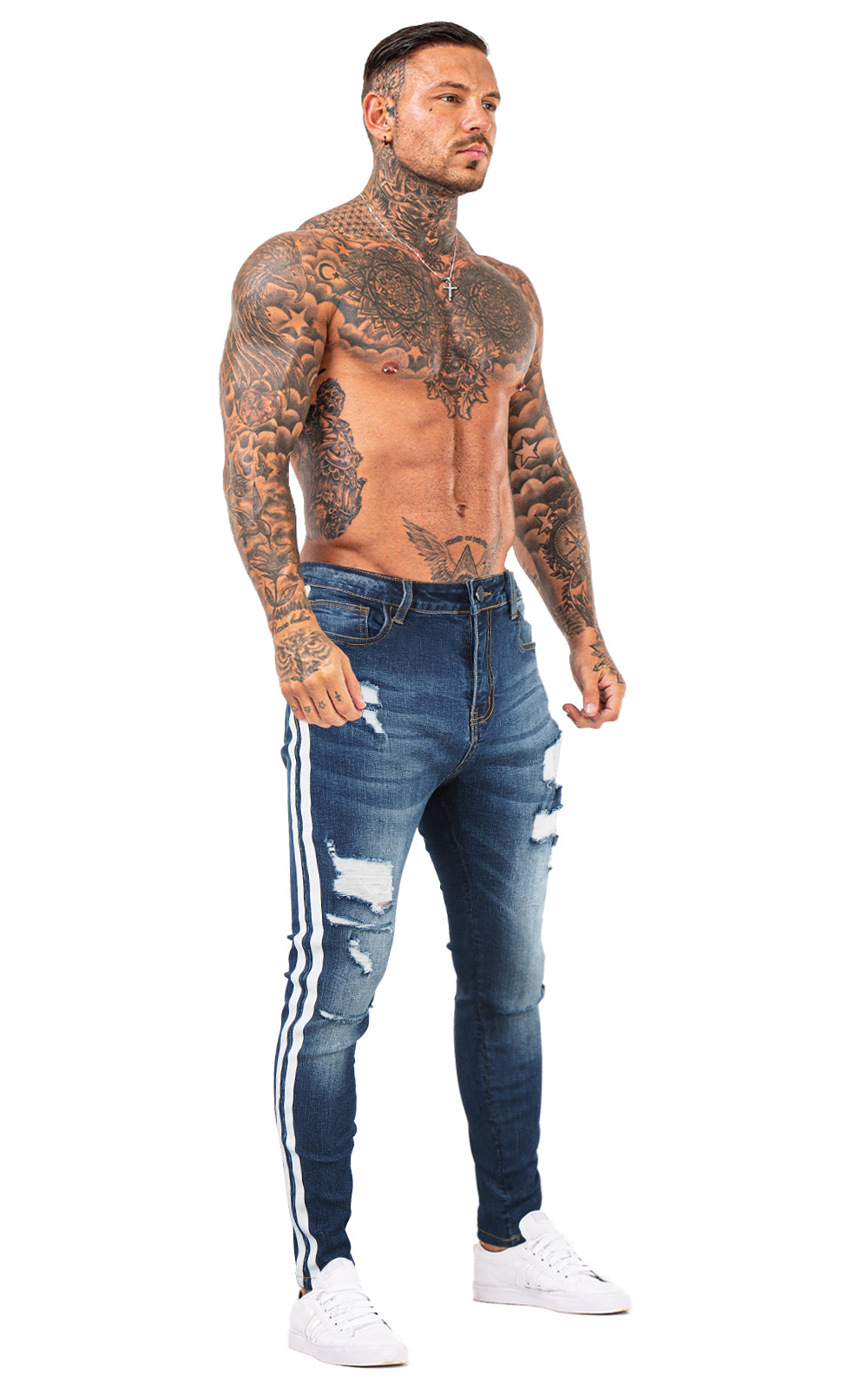 GINGTTO Men's Ripped Skinny Jeans