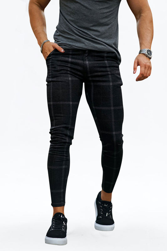 black skinny chino pants