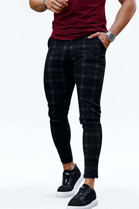 black checkered pants