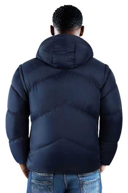 Men's Down Coat - Navy Blue