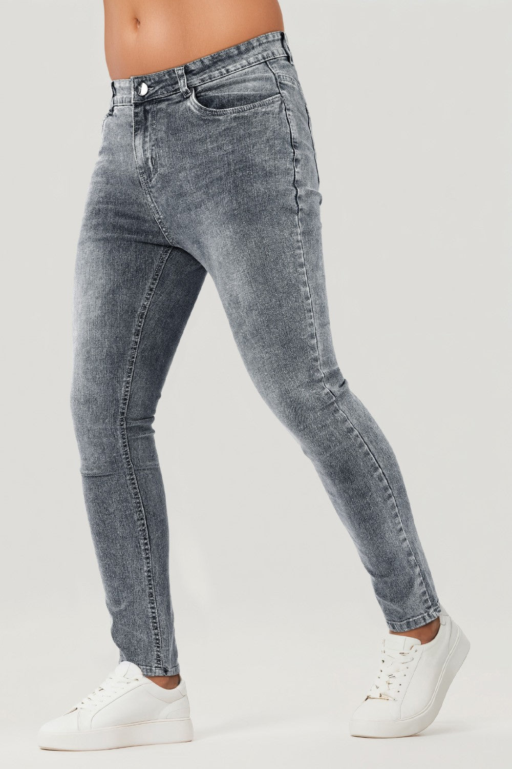 Gingtto Relaxed Skinny Jeans - Hellblau (Vorverkauf)