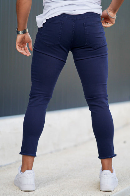 navy blue skinny jeans