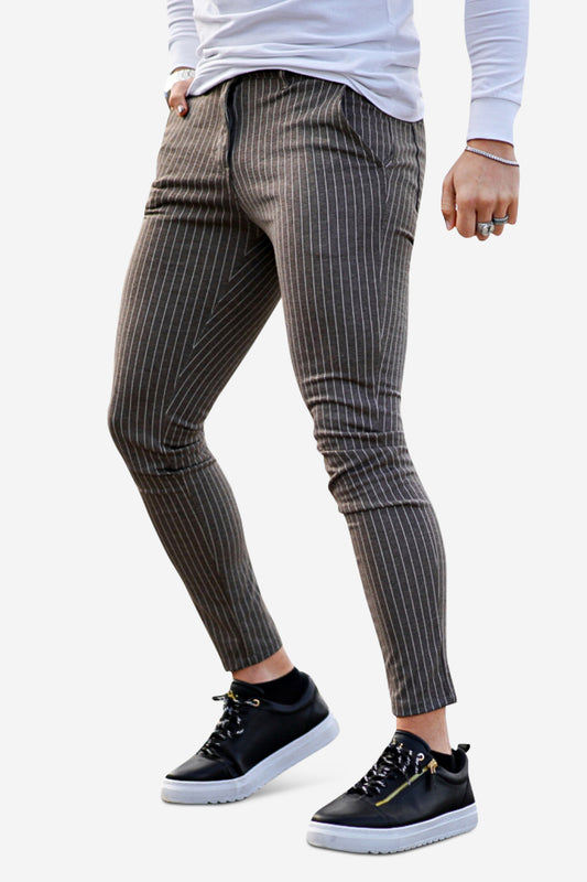 Compre 2 pantalones chinos gris oscuro para hombre con envío gratis