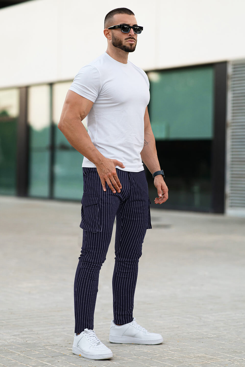 Men Dark Blue Skinny Pant - Pocket